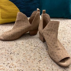 Lucky Brand open toe ankle boots
